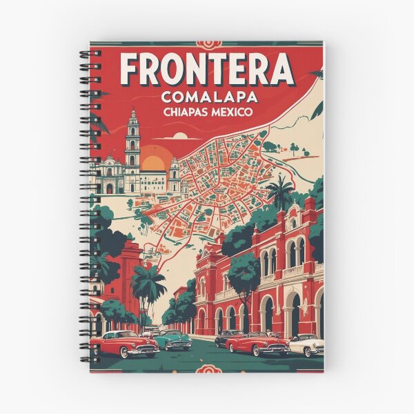 Item preview, Frontera Comalapa Chiapas Mexico 1950s Vintage Travel Tourism Map designed and sold by TravelersGems.