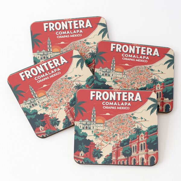Item preview, Frontera Comalapa Chiapas Mexico 1950s Vintage Travel Tourism Map designed and sold by TravelersGems.