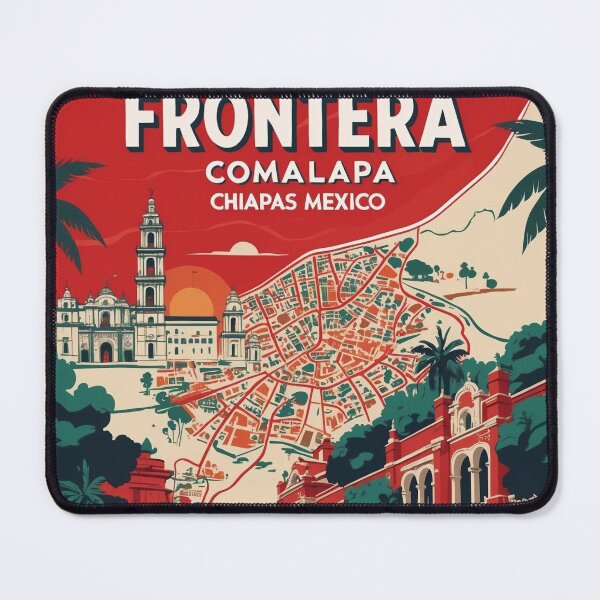 Item preview, Frontera Comalapa Chiapas Mexico 1950s Vintage Travel Tourism Map designed and sold by TravelersGems.