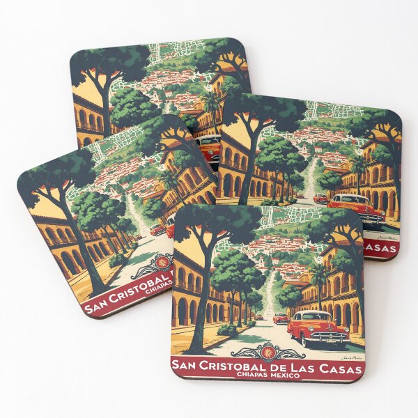 Item preview, San Cristobal de las Casas Chiapas Mexico 1950s Vintage Travel Tourism Map designed and sold by TravelersGems.