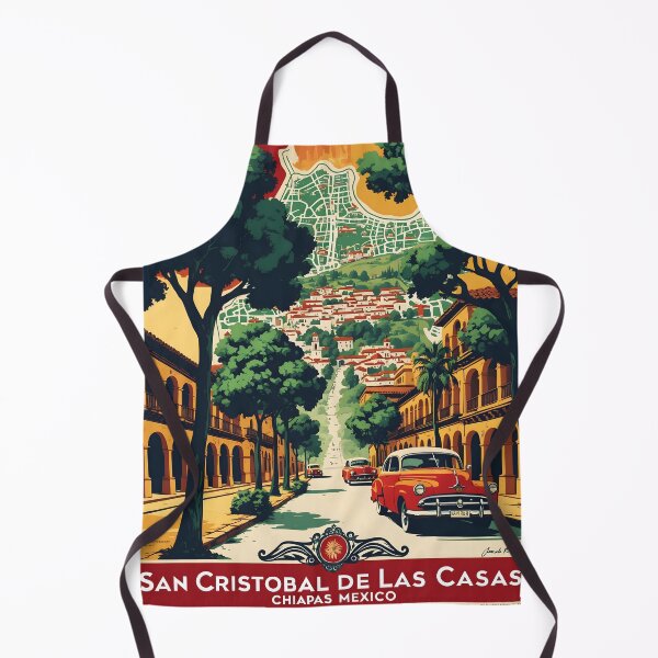 Item preview, San Cristobal de las Casas Chiapas Mexico 1950s Vintage Travel Tourism Map designed and sold by TravelersGems.