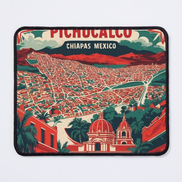 Item preview, Pichucalco Chiapas Mexico 1950s Vintage Travel Tourism Map designed and sold by TravelersGems.