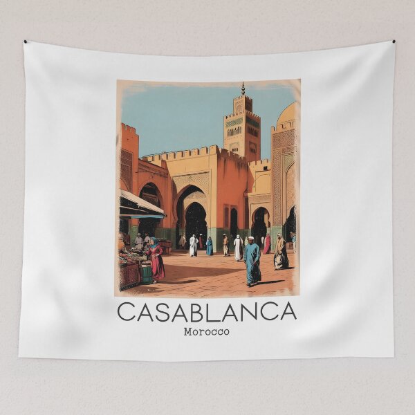 Item preview, A Vintage Illustration of Casablanca - Morocco  designed and sold by GoodOldVintage.