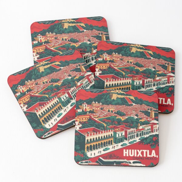 Item preview, Huixtla Chiapas Mexico 1950s Vintage Travel Tourism Map designed and sold by TravelersGems.