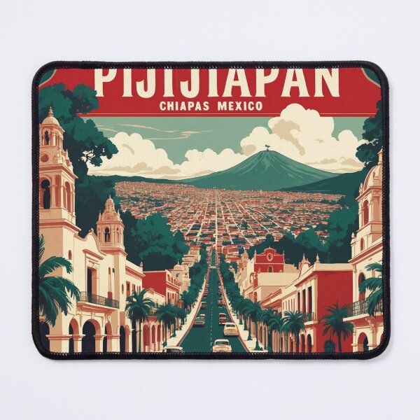 Item preview, Pijijiapan Chiapas Mexico 1950s Vintage Travel Tourism Map designed and sold by TravelersGems.