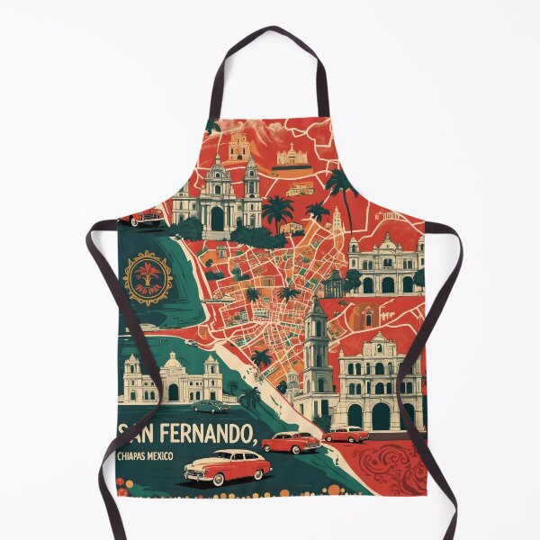 Item preview, San Fernando Chiapas Mexico 1950s Vintage Travel Tourism Map designed and sold by TravelersGems.