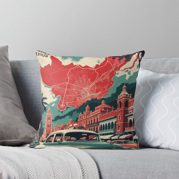 Item preview, Jaltenango Chiapas Mexico 1950s Vintage Travel Tourism Map designed and sold by TravelersGems.