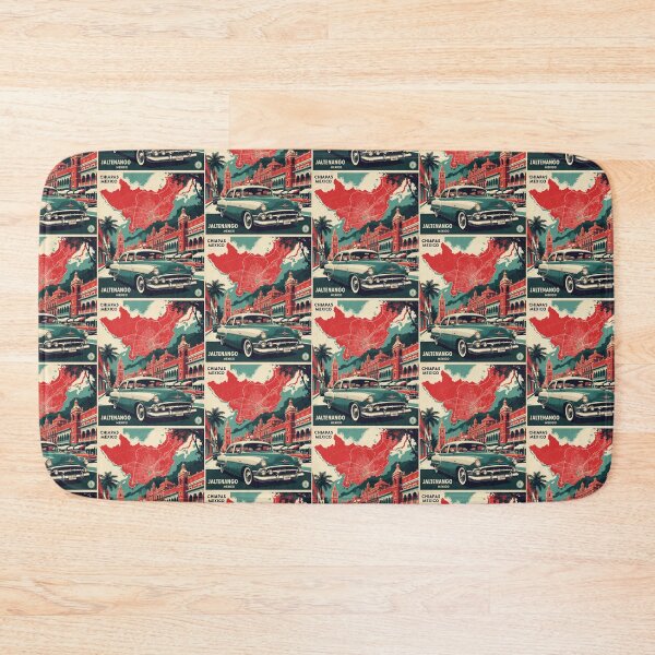 Item preview, Jaltenango Chiapas Mexico 1950s Vintage Travel Tourism Map designed and sold by TravelersGems.