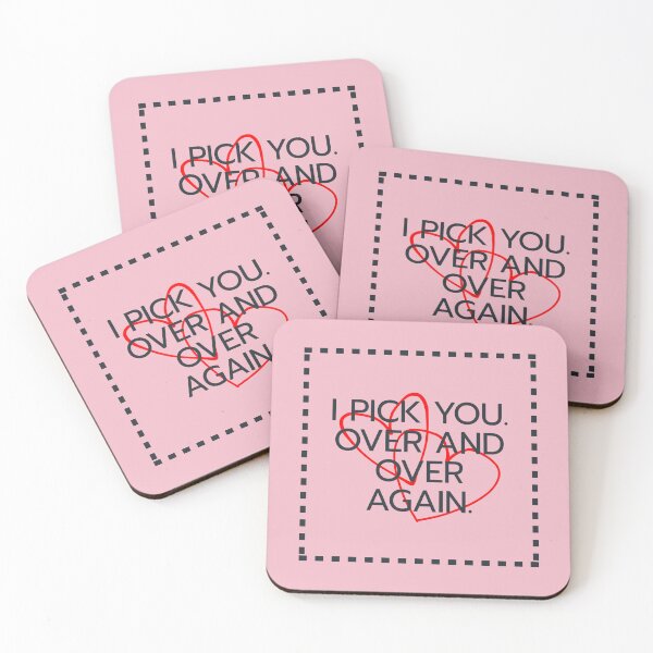 Item preview, I pick you. Over and over again. - K-Drama Romantic Quote designed and sold by EverFramed.