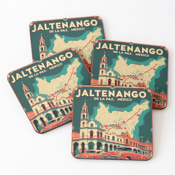 Item preview, Jaltenango Chiapas Mexico 1950s Vintage Travel Tourism Map designed and sold by TravelersGems.
