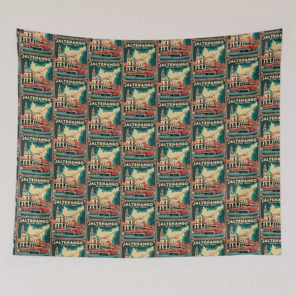 Item preview, Jaltenango Chiapas Mexico 1950s Vintage Travel Tourism Map designed and sold by TravelersGems.