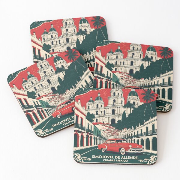 Item preview, Simojovel de Allende Chiapas Mexico 1950s Vintage Travel Tourism Map designed and sold by TravelersGems.