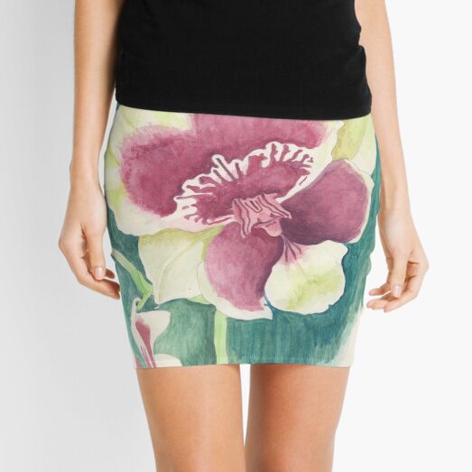 Flower of Miltonia Mini Skirt