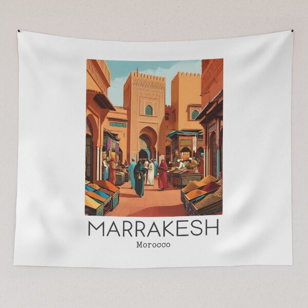 Item preview, A Vintage Illustration of Marrakesh - Morocco  designed and sold by GoodOldVintage.
