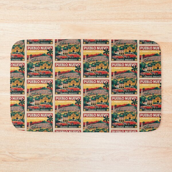 Item preview, Pueblo Nuevo Chiapas Mexico 1950s Vintage Travel Tourism Map designed and sold by TravelersGems.