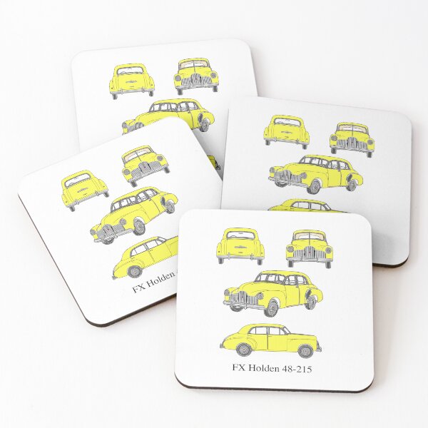 Item preview, FX Holden 48-215 in Sunburst Yellow – Custom Vintage Car Blueprint designed and sold by Michael van der Hoorn.