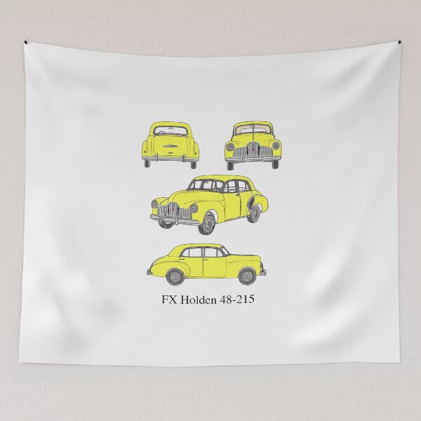 Item preview, FX Holden 48-215 in Sunburst Yellow – Custom Vintage Car Blueprint designed and sold by Michael van der Hoorn.