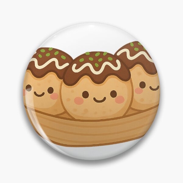 Item preview, Kawaii Takoyaki Trio – Smiling Octopus Balls designed and sold by NipponPop.
