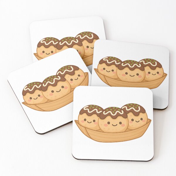 Item preview, Kawaii Takoyaki Trio – Smiling Octopus Balls designed and sold by NipponPop.