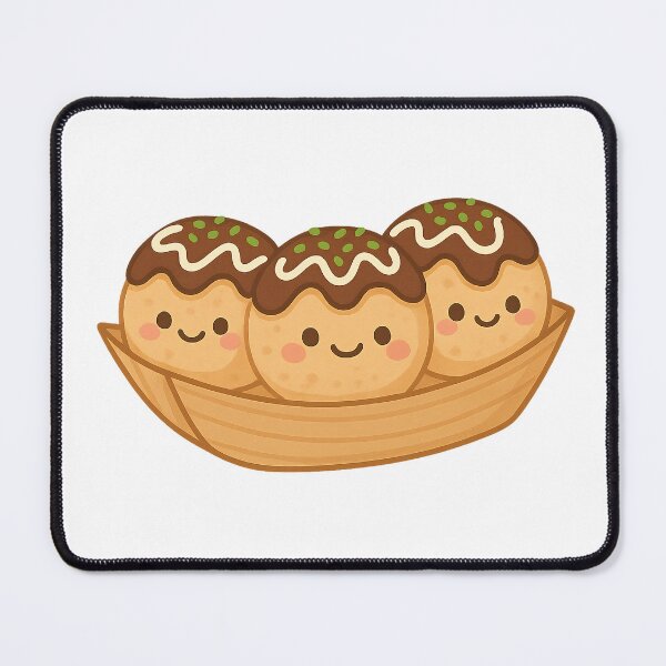 Item preview, Kawaii Takoyaki Trio – Smiling Octopus Balls designed and sold by NipponPop.