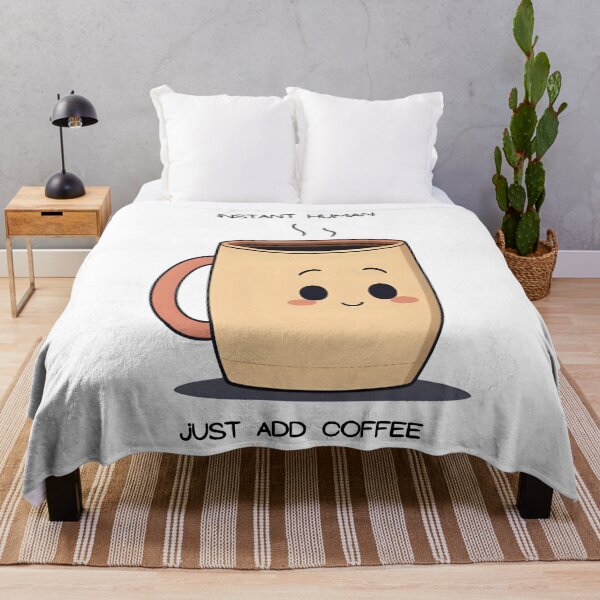 Item preview, Instant Human – Just Add Coffee Funny Mug Design designed and sold by T. E. Wilder.