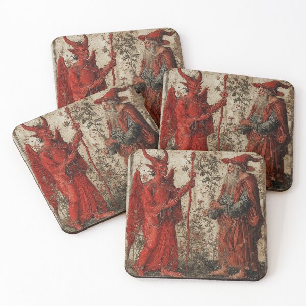 Item preview, Medieval Devil & Wizard Art designed and sold by TheDarkWardrobe.