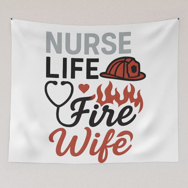 Item preview, Nurse Life Fire Wife Sticker  designed and sold by Uglyandcute.