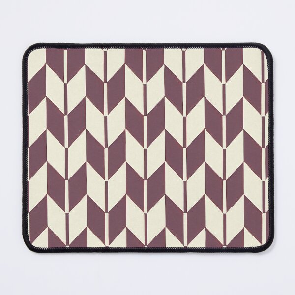 Item preview, Yagasuri – Burgundy Arrow-Feather Chevron designed and sold by NipponPop.