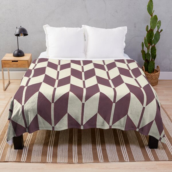 Item preview, Yagasuri – Burgundy Arrow-Feather Chevron designed and sold by NipponPop.
