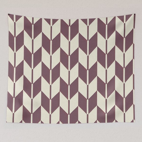 Item preview, Yagasuri – Burgundy Arrow-Feather Chevron designed and sold by NipponPop.