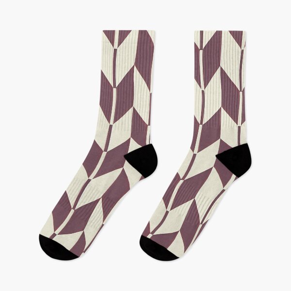 Item preview, Yagasuri – Burgundy Arrow-Feather Chevron designed and sold by NipponPop.