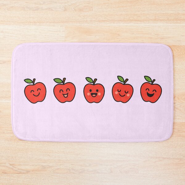 Item preview, Cute Kawaii Happy Apples Funny Faces - Healthy lifestyle designed and sold by tinytwist.