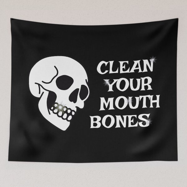 Item preview, Clean Your Mouth Bones - White designed and sold by SleeplessStitch.