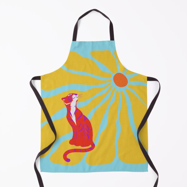 Item preview, Bask in Your Brilliance – Retro Tiger Sun Illustration designed and sold by LUV963.