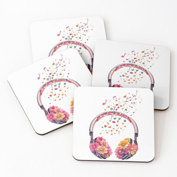 Item preview, Blooming Headphones with Music Notes designed and sold by SmartyWonders.