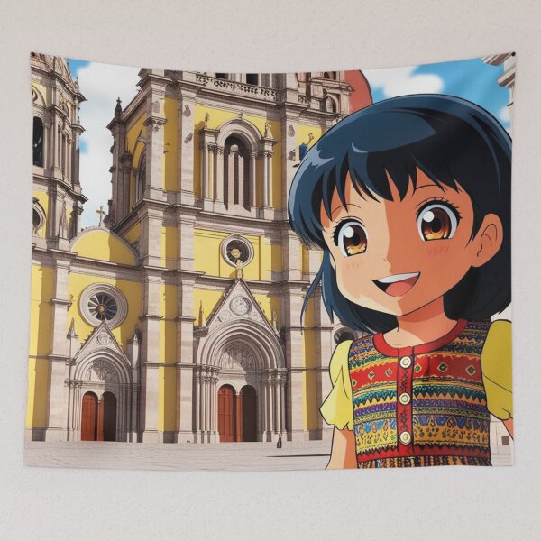 Item preview, Girl in a church in Cuenca, Ecuador designed and sold by MerlinWear.