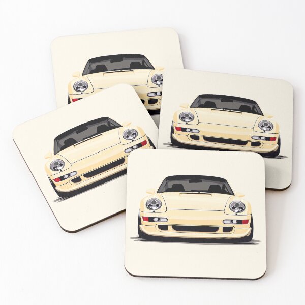 Item preview, Vintage porsche 911 993 cream yellow designed and sold by blackdogshop.