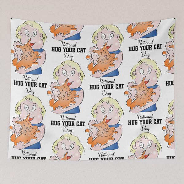 Item preview, National Hug Your Cat Day Sign designed and sold by karyalangit.