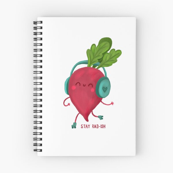 Item preview, Stay Rad-ish – Dancing Radish on Skates Illustration designed and sold by Vuckovicdraws.