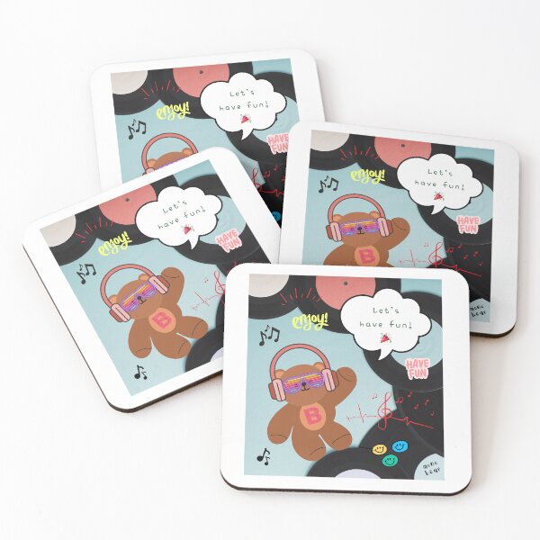 Item preview, Mono Bear Message – Let’s Have Fun! (Vinyl Grooves) designed and sold by mintmono-studio.