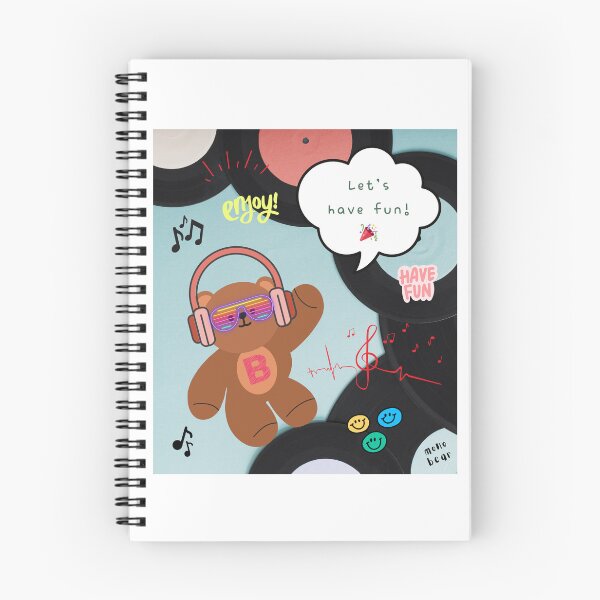 Item preview, Mono Bear Message – Let’s Have Fun! (Vinyl Grooves) designed and sold by mintmono-studio.