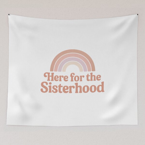 Item preview, Here for the Sisterhood – Boho Retro Sorority Rainbow designed and sold by summer-loving.