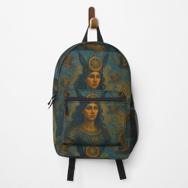 Item preview, Dreamy steampunk goddess Seshat with compass crown designed and sold by VidyoeDesigns67.