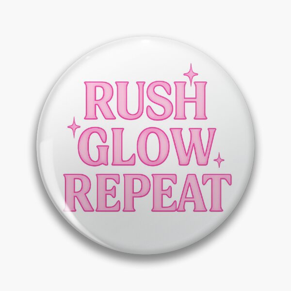 Item preview, Rush Glow Repeat – Hot Pink Neon Sorority Graphic designed and sold by summer-loving.