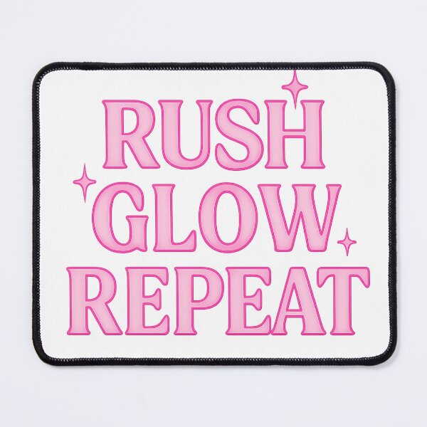 Item preview, Rush Glow Repeat – Hot Pink Neon Sorority Graphic designed and sold by summer-loving.