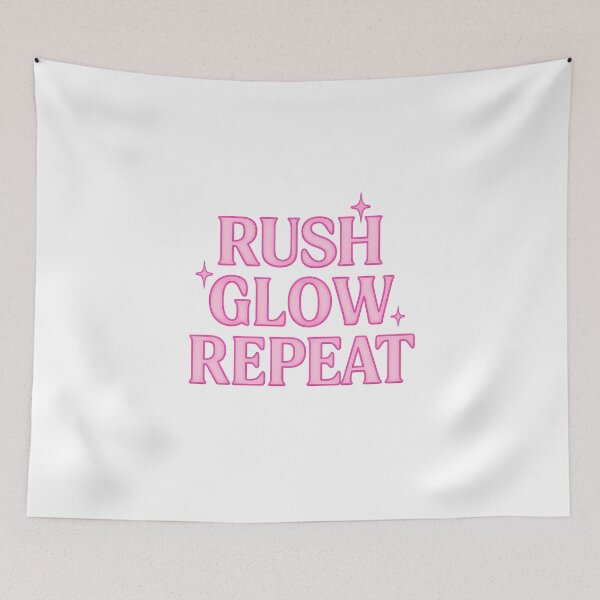 Item preview, Rush Glow Repeat – Hot Pink Neon Sorority Graphic designed and sold by summer-loving.