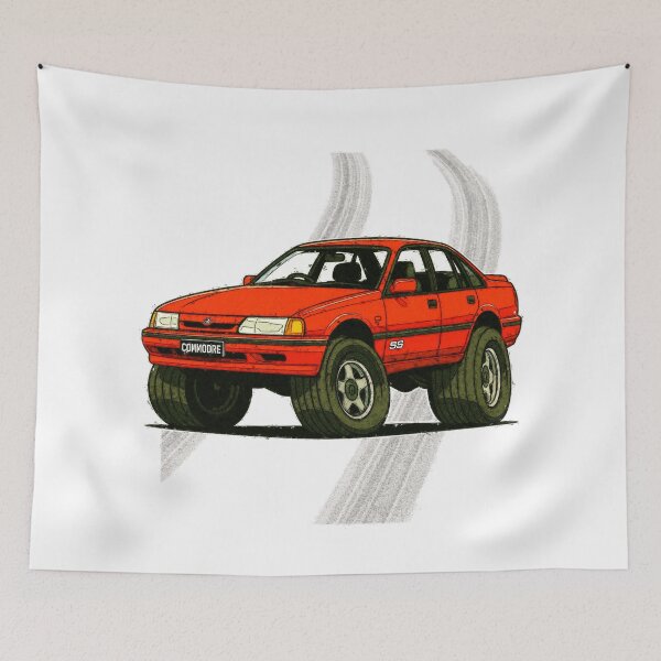 Item preview, Holden Commodore VN Art – Red Muscle Car Burnout designed and sold by Michael van der Hoorn.