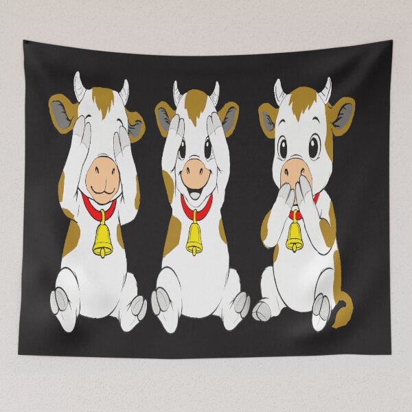 Item preview, See no evil hear no evil speak no evil cows  designed and sold by JamesDunican.
