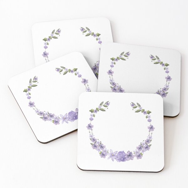 Item preview, Purple Flower Crown Watercolor Wreath designed and sold by Blueprint&co.