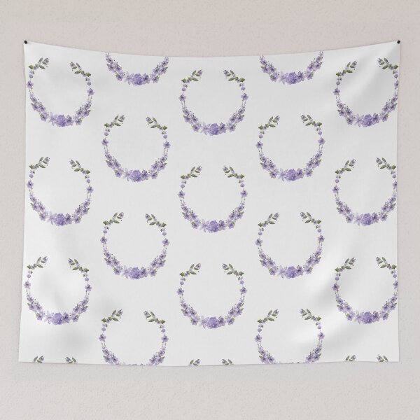 Item preview, Purple Flower Crown Watercolor Wreath designed and sold by Blueprint&co.